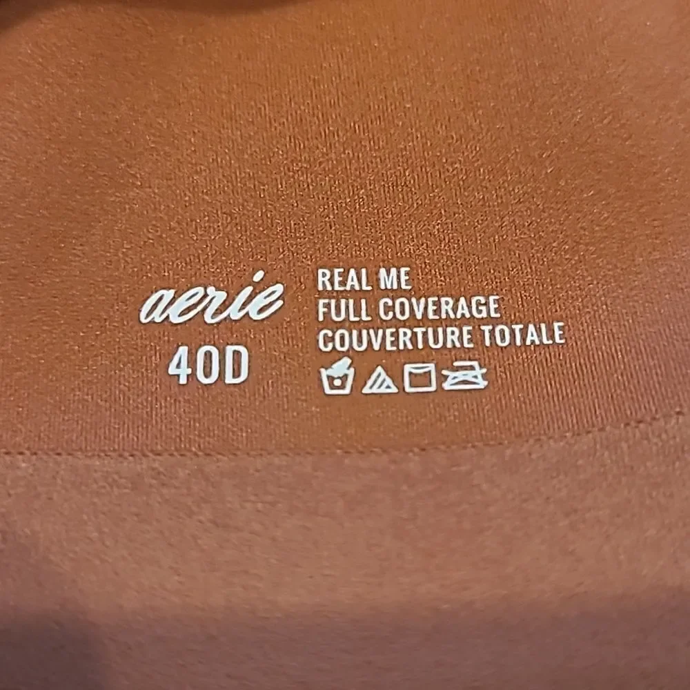 Aerie 40 D, Real Me, full coverage  clay brown color, no underwires